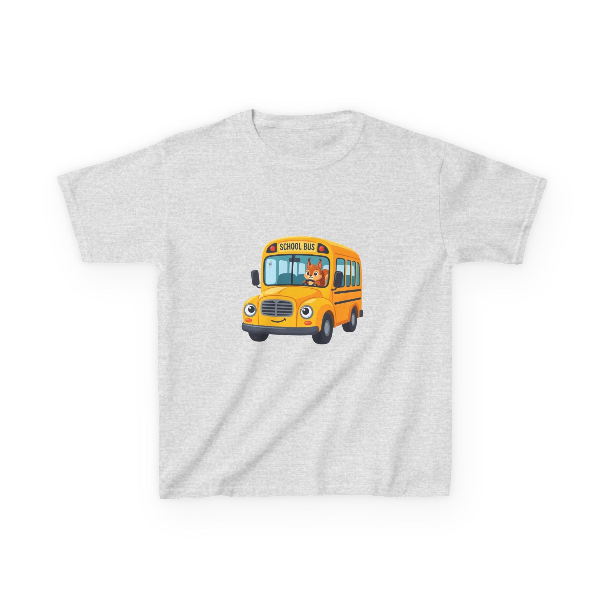 Kids School Bus T-Shirt - Cute Squirrel Driving Cartoon Tee | Back to