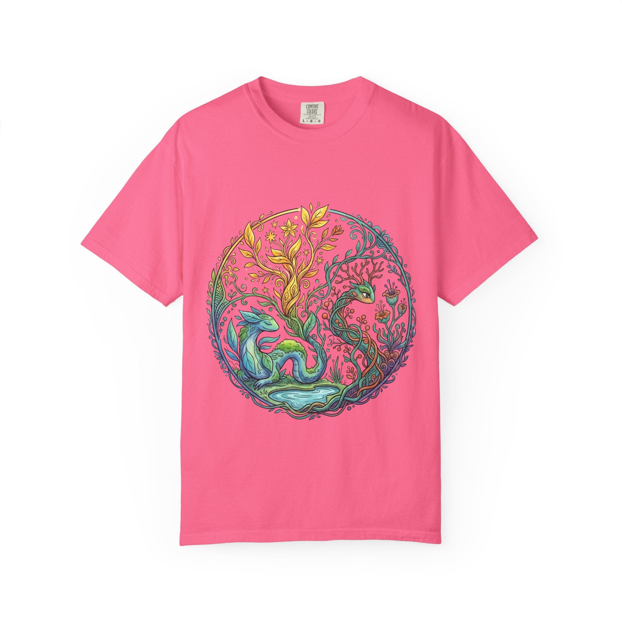 Elemental Dragon Tree T-Shirt - Mystical Nature Art | Comfort Colors