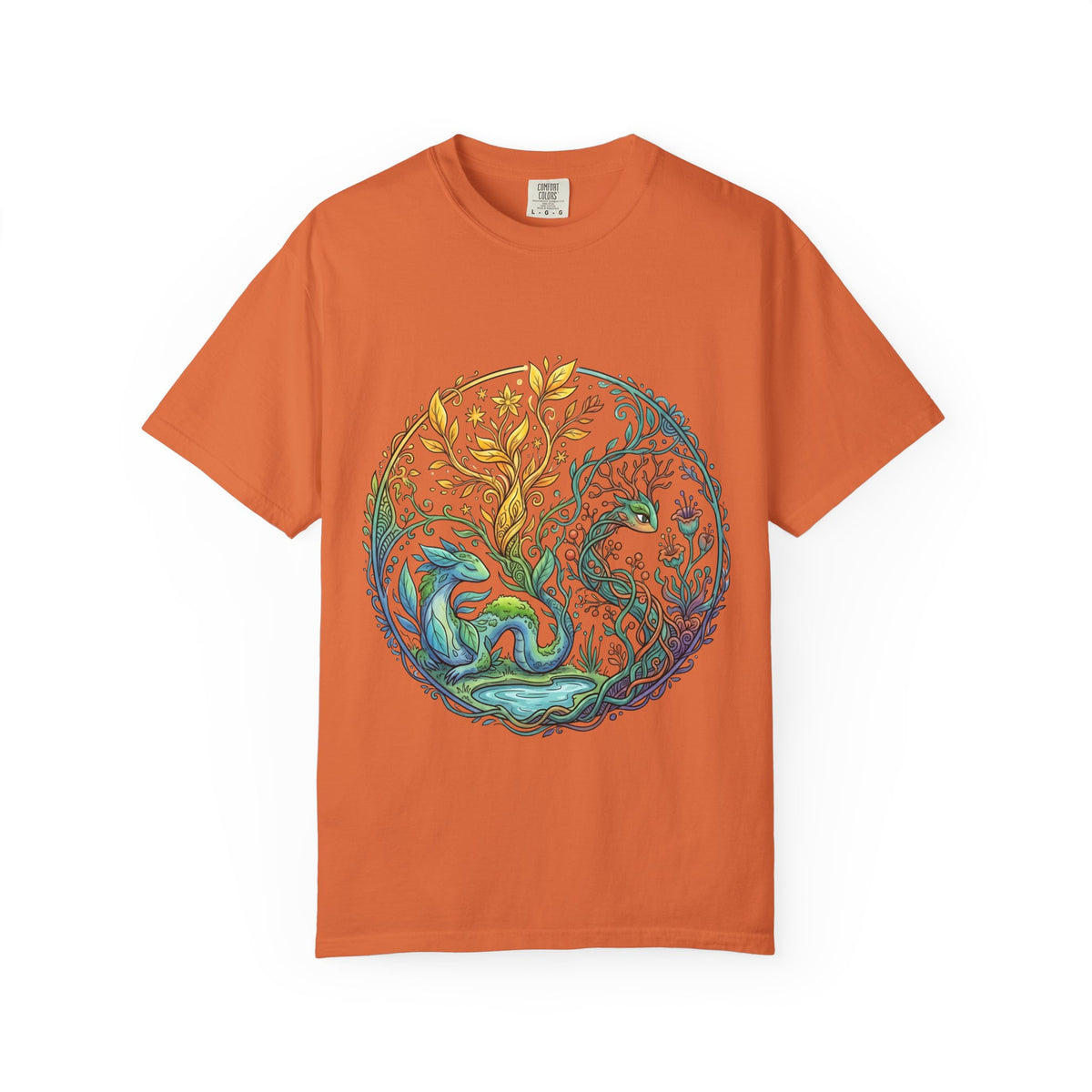 Elemental Dragon Tree T-Shirt - Mystical Nature Art | Comfort Colors