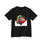 Kids Tee - Adventurous Apple Character Hiking T-Shirt
