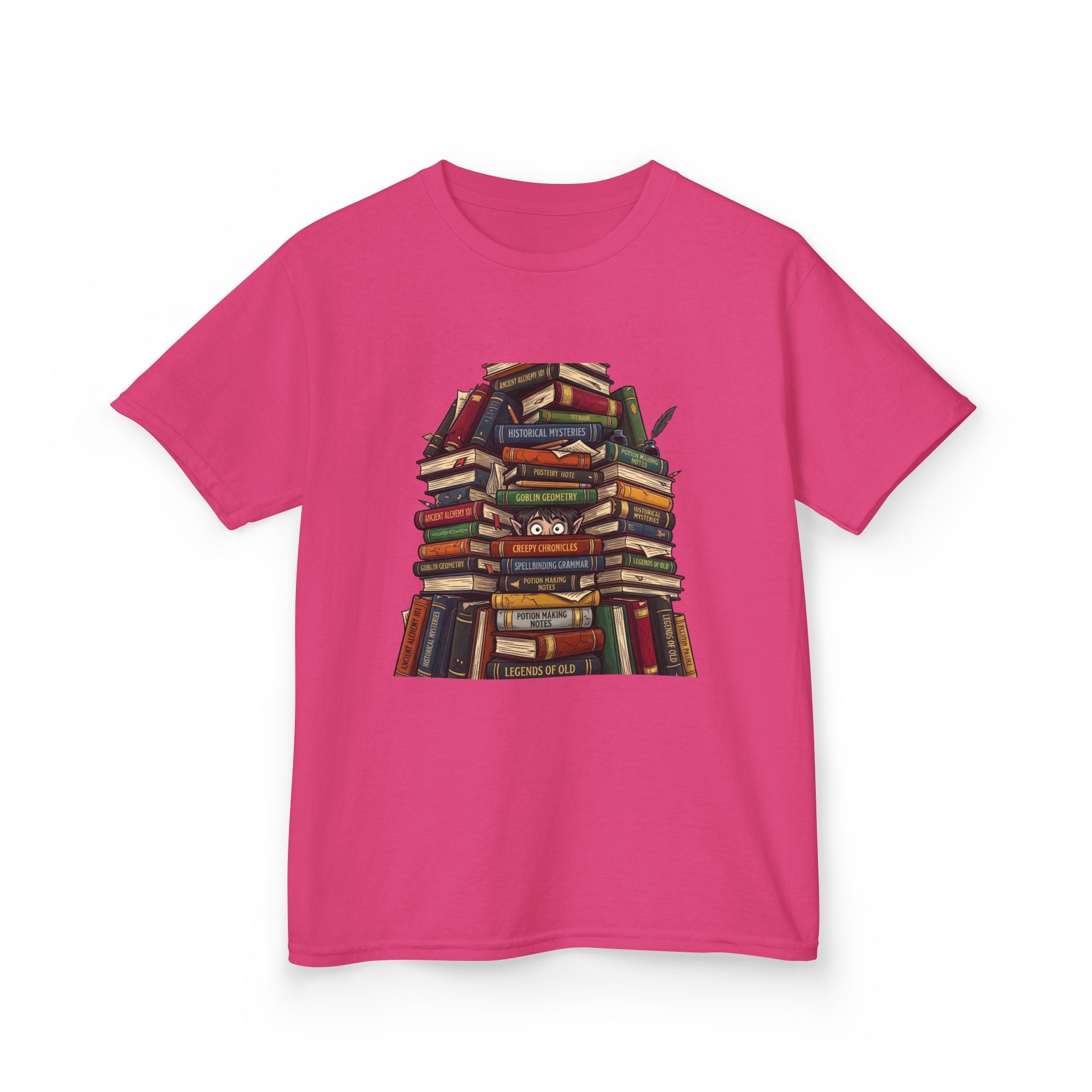 Kids Magic Studies Tee - Whimsical Fantasy Books & Goblin Geometry