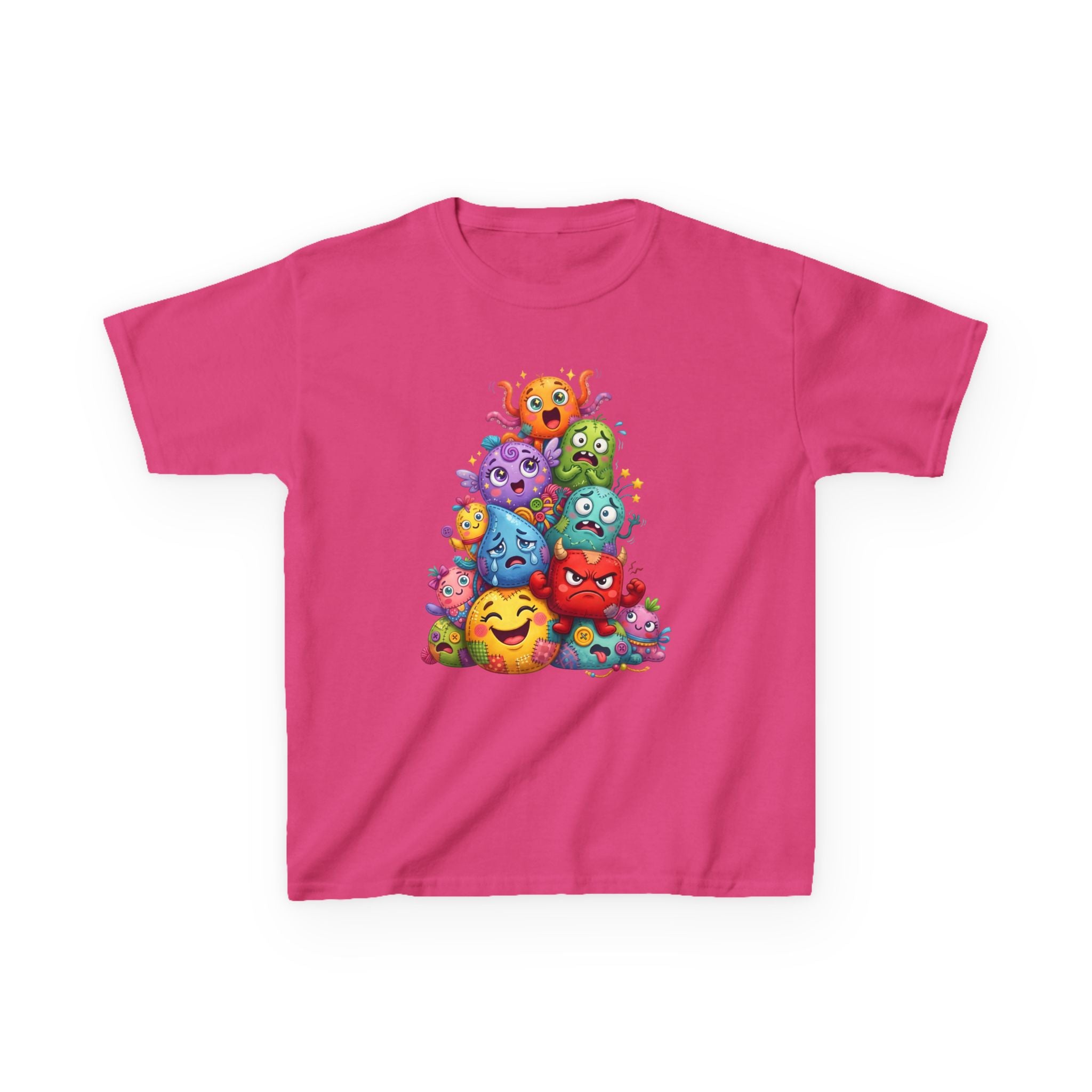 Kids T-Shirt - Cute Monster Pile | Whimsical Cartoon Design