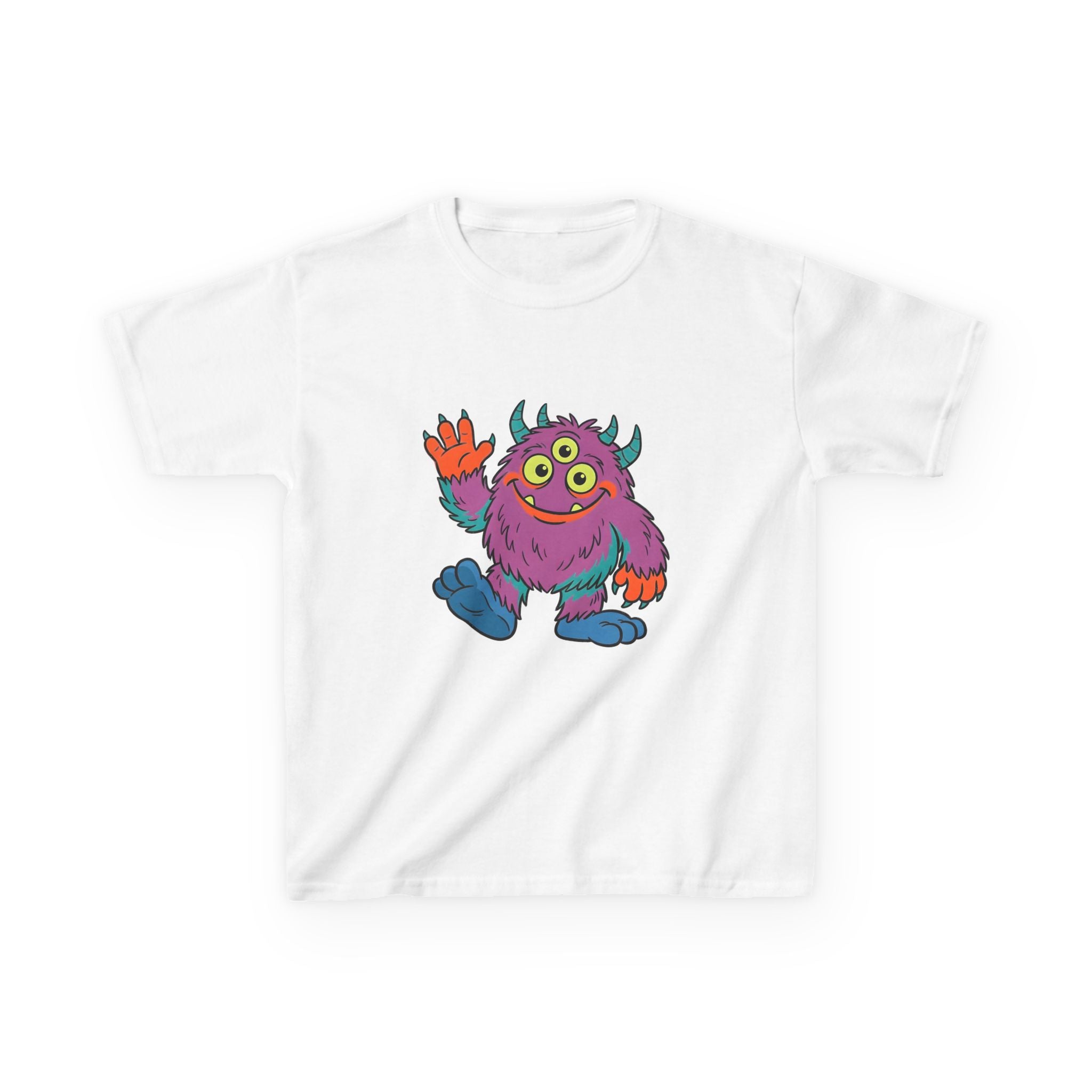 Kids T-Shirt - Cute 3-Eyed Monster Cartoon | Colorful & Fun