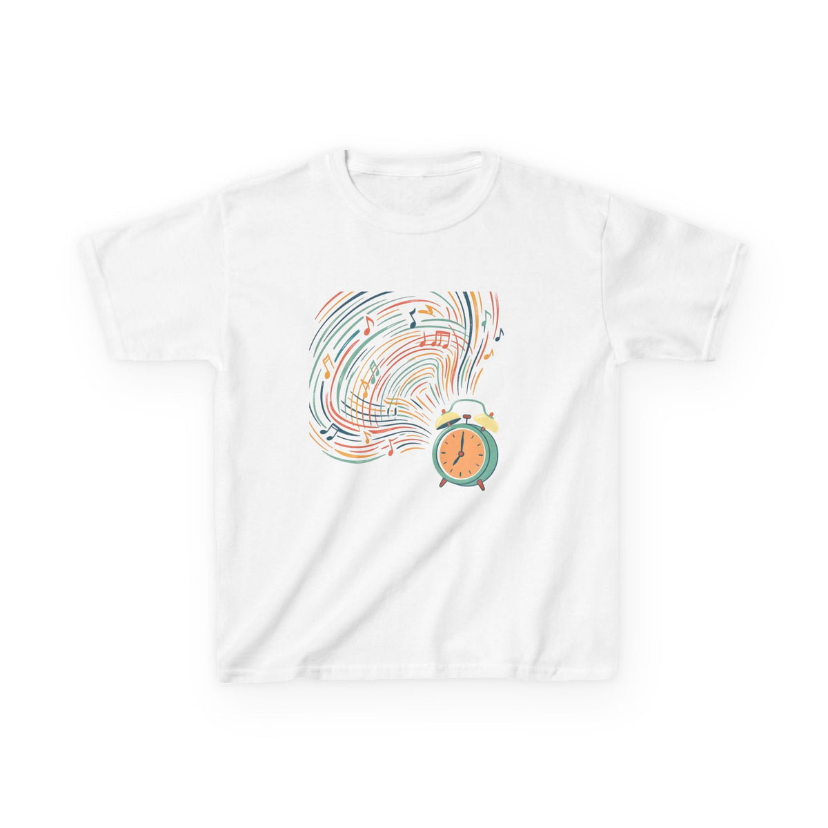 Kids Tee - Retro Music Alarm Clock | Abstract Playful Design