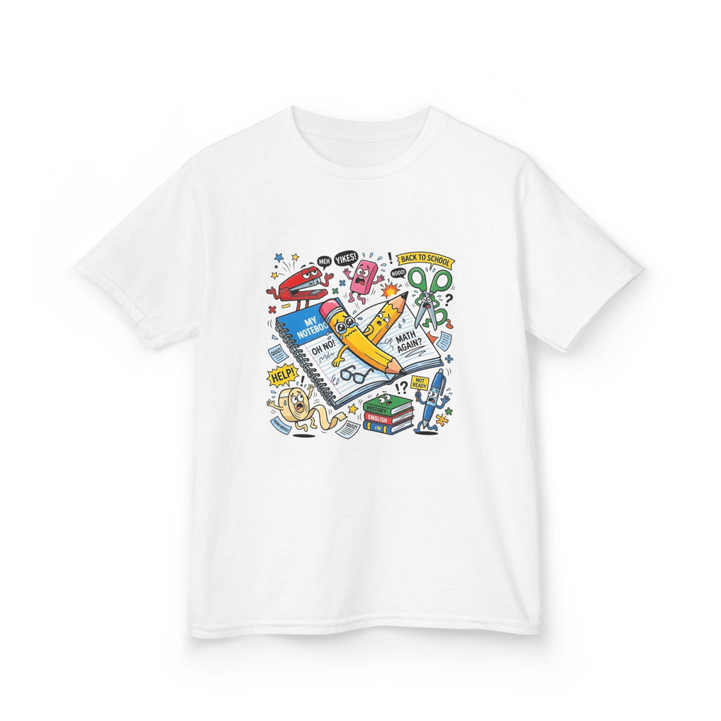 Kids Tee - Back to School Anxiety MEH YIKES! Funny Student