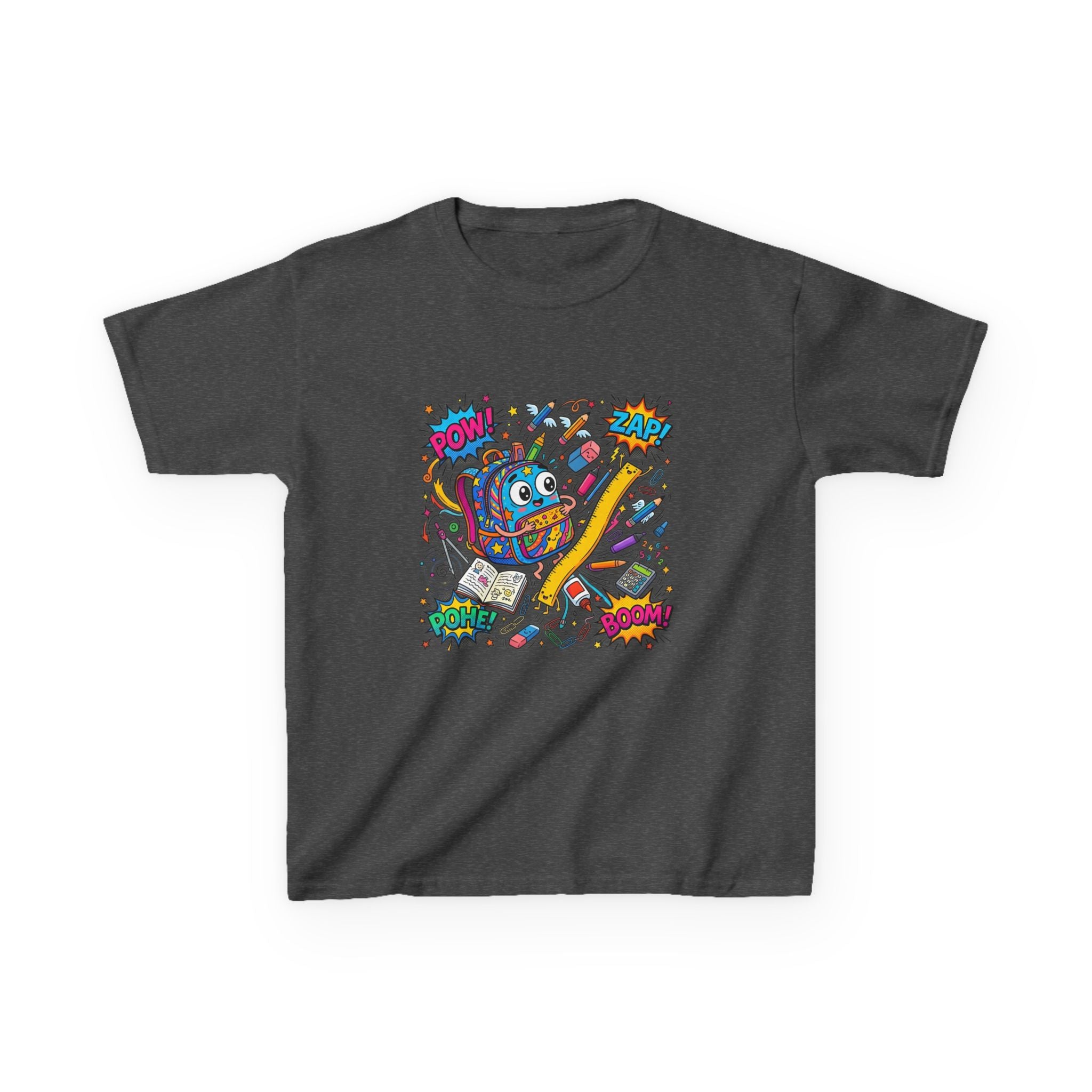 Kids T-Shirt - POW! ZAP! Comic School Supplies | Back to School