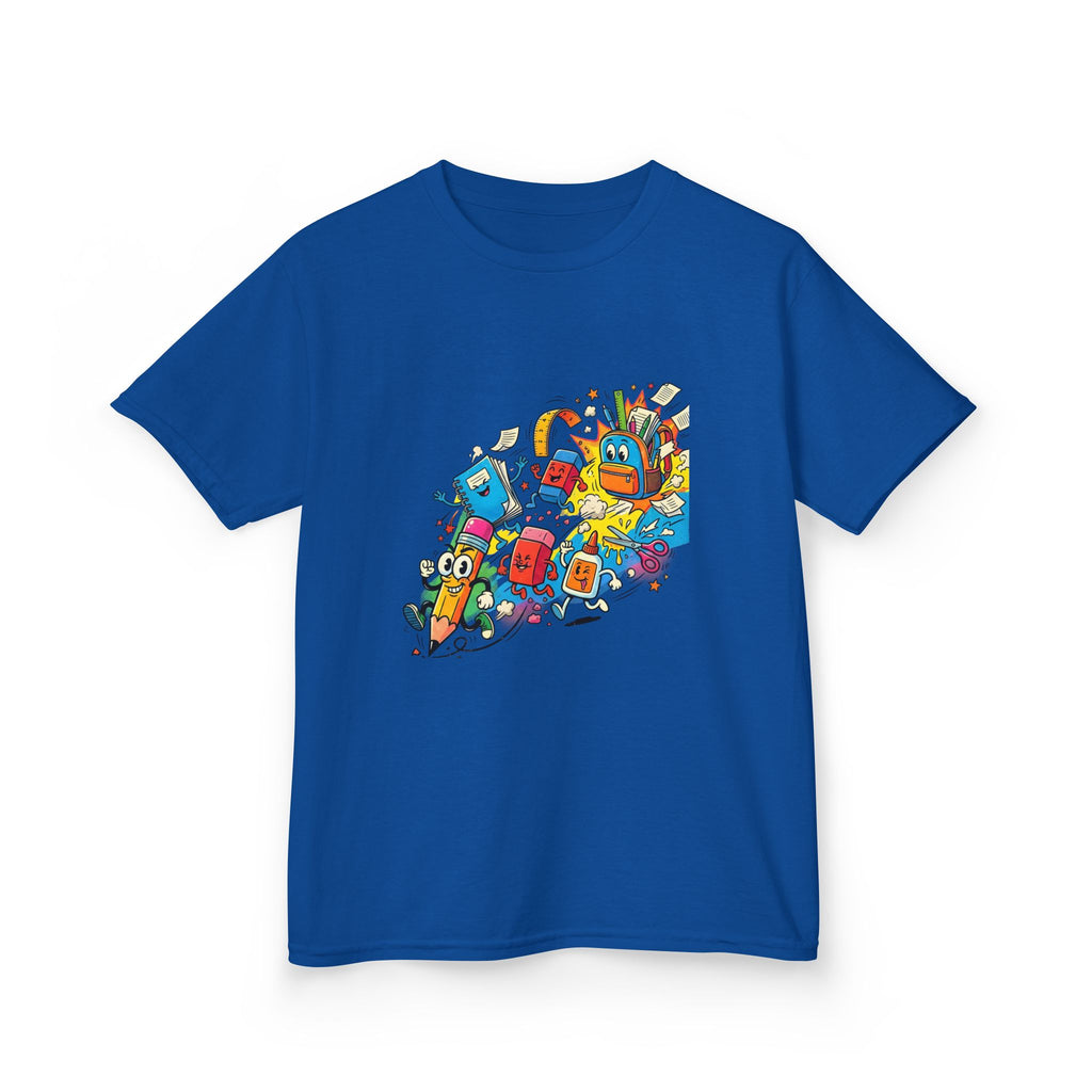 Kids Back to School 2026 Tee - Cartoon School Supplies