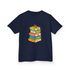 Kids Bookworm Tee - Whimsical Retro Reading & Learning Design