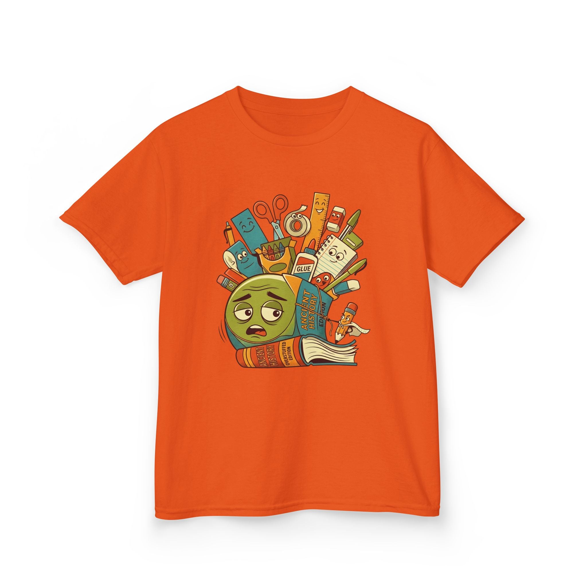 Kids Tee - Ancient History Overstuffed Edition | School Stress Back