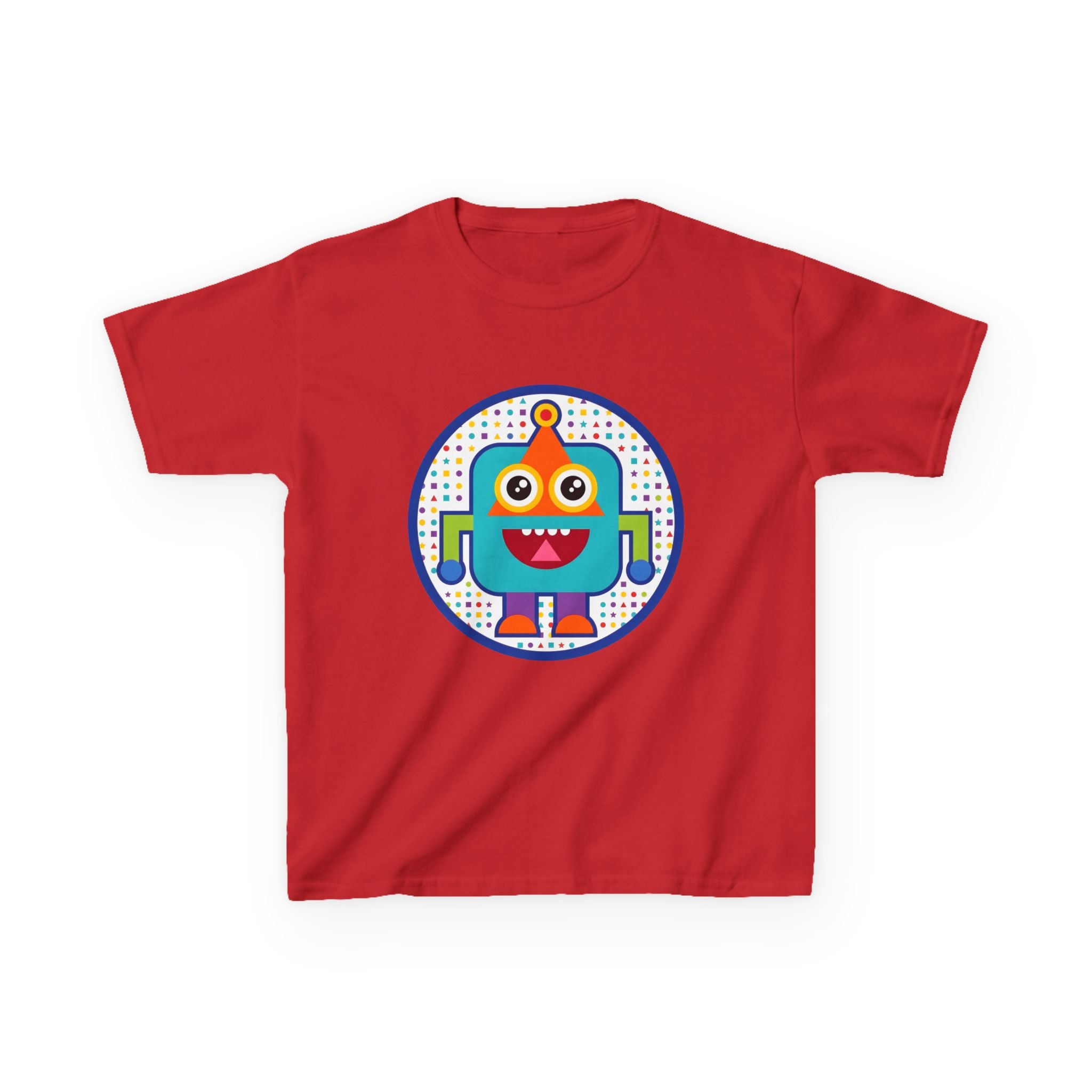 Kids Robot T-Shirt - Cute Geometric Design | Festive Party Tee