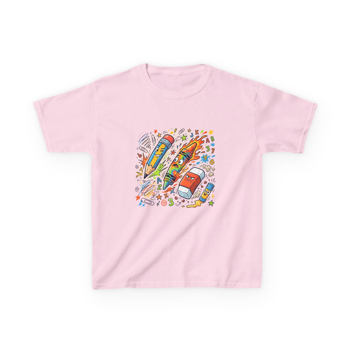 Kids Tee - Vibrant Doodle School Supplies | Back to School