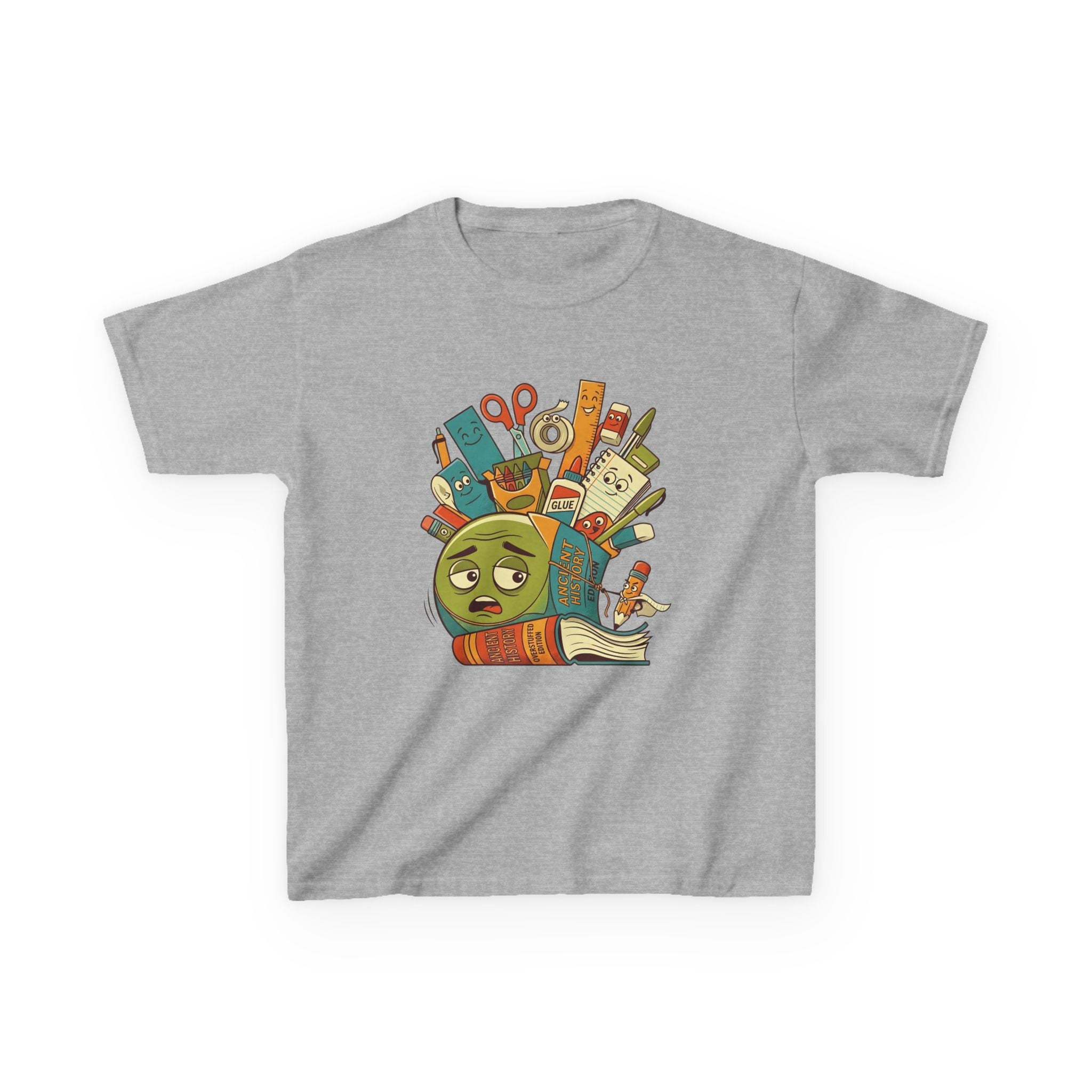 Kids Tee - Ancient History Overstuffed Edition | School Stress Back