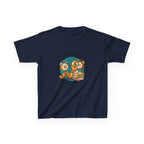 Kids Bookworm Tee - Cartoon Worm Studying Books | Back to School