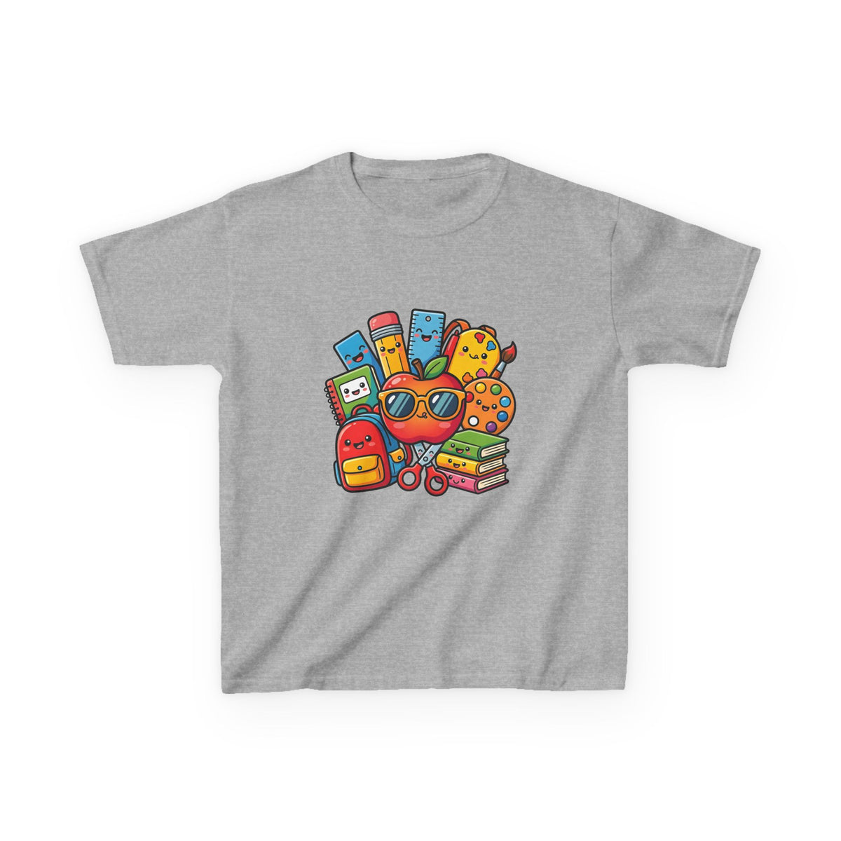Kids Back to School T-Shirt - Kawaii School Supplies Art | 2026