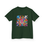 Kids T-Shirt - Cartoon School Supplies Doodle | Back to School
