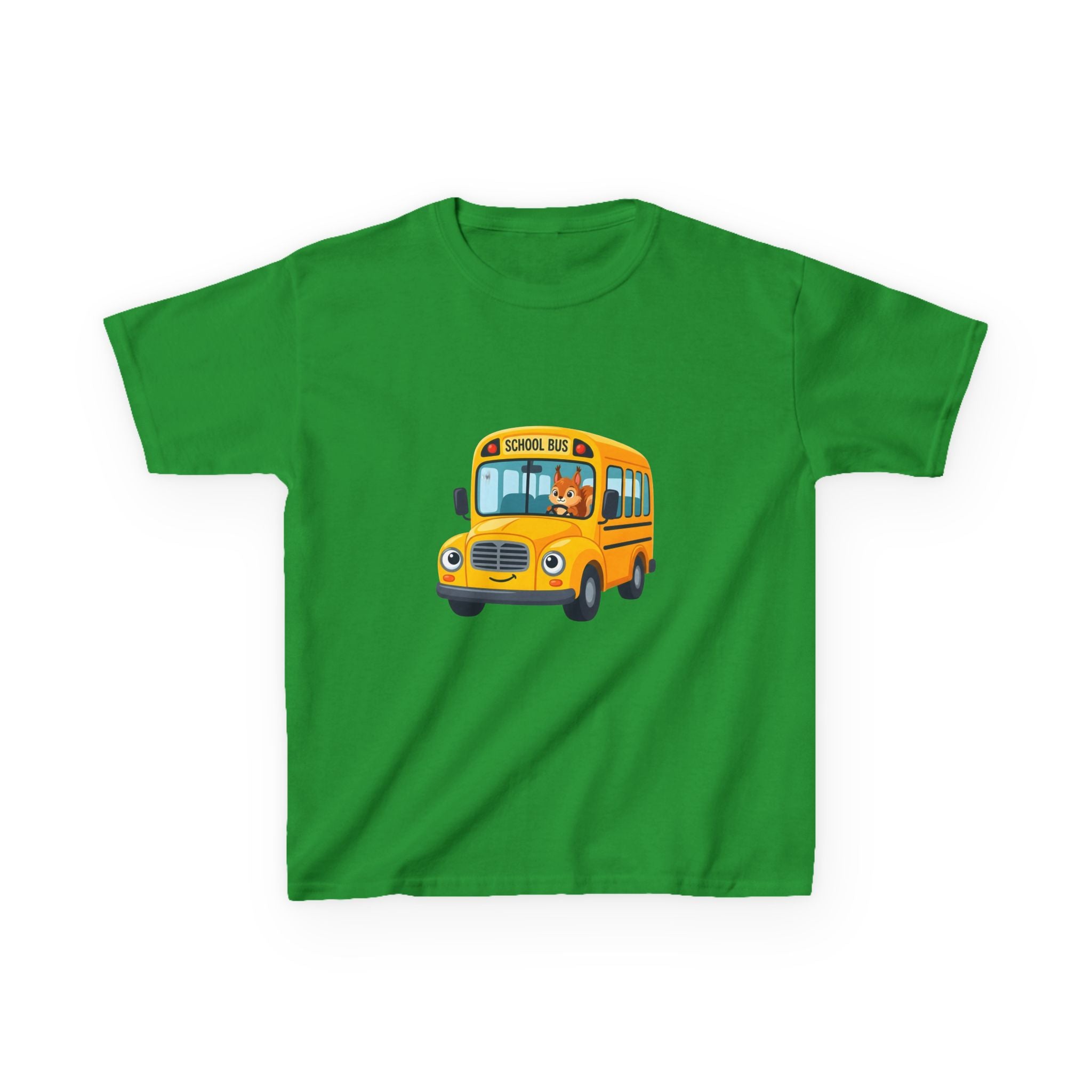 Kids School Bus T-Shirt - Cute Squirrel Driving Cartoon Tee | Back to