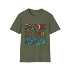 Unisex T-Shirt - Cosmic Folk Art Eye & Snake | Spiritual Nature