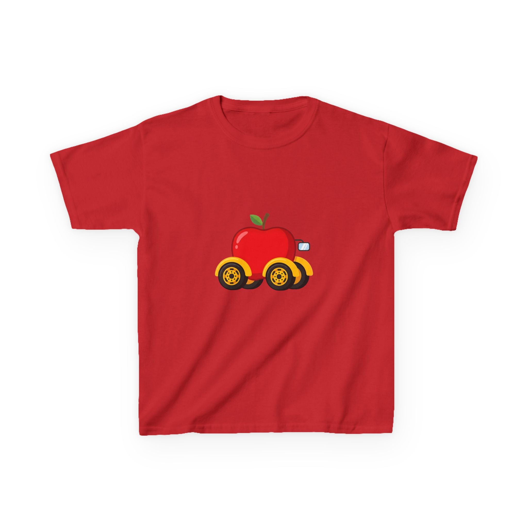 Kids T-Shirt - Apple On Wheels Graphic | Whimsical Fruit Car