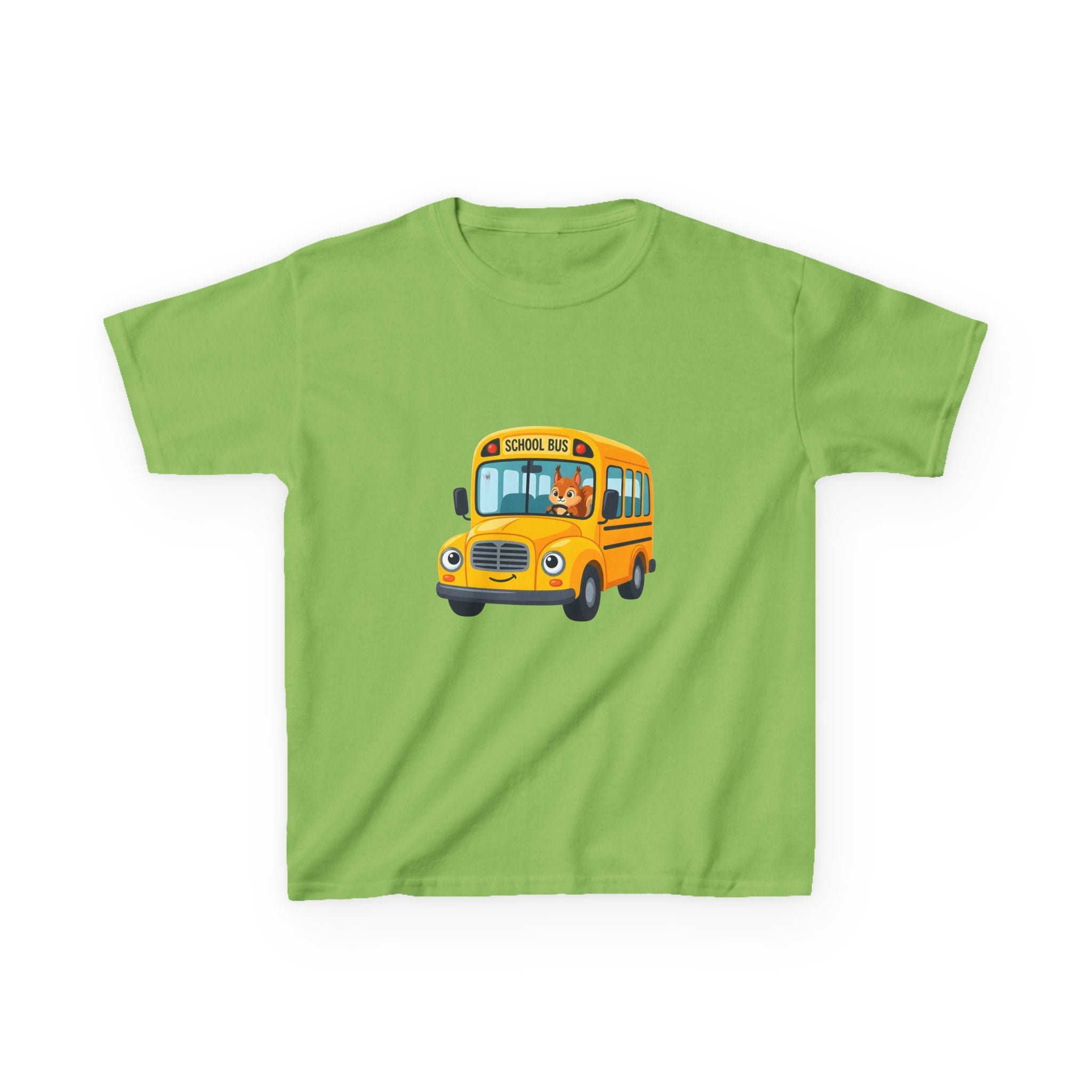Kids School Bus T-Shirt - Cute Squirrel Driving Cartoon Tee | Back to