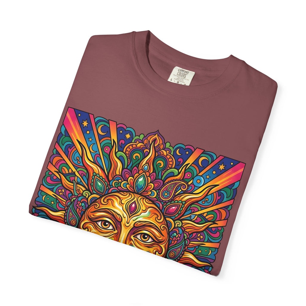 Unisex T-shirt - Psychedelic Sun Boho | Comfort Colors Garment-Dyed