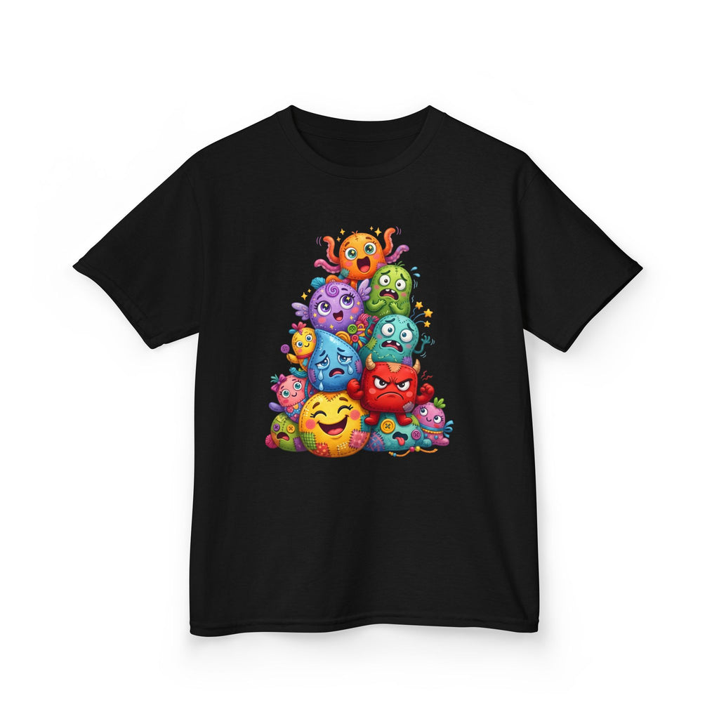 Kids T-Shirt - Cute Monster Pile | Whimsical Cartoon Design