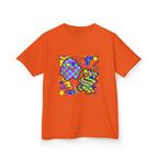 Kids Tee - Playful 90s Geometric Monsters | Retro Abstract