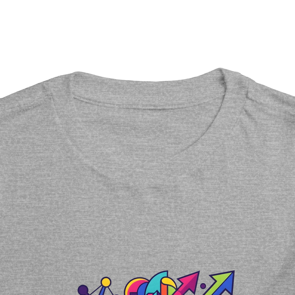 Toddler Crypto Shirt - Neon Geometric Digital Art | Blockchain Kids