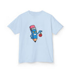 Kids Tee - Mischievous School Supplies Cartoon | Funny Education