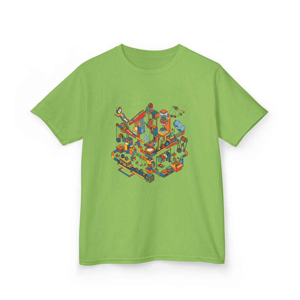 Kids Daily Routine T-Shirt - Whimsical Cartoon Machine