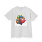 Kids Tee - Adventurous Apple Character Hiking T-Shirt