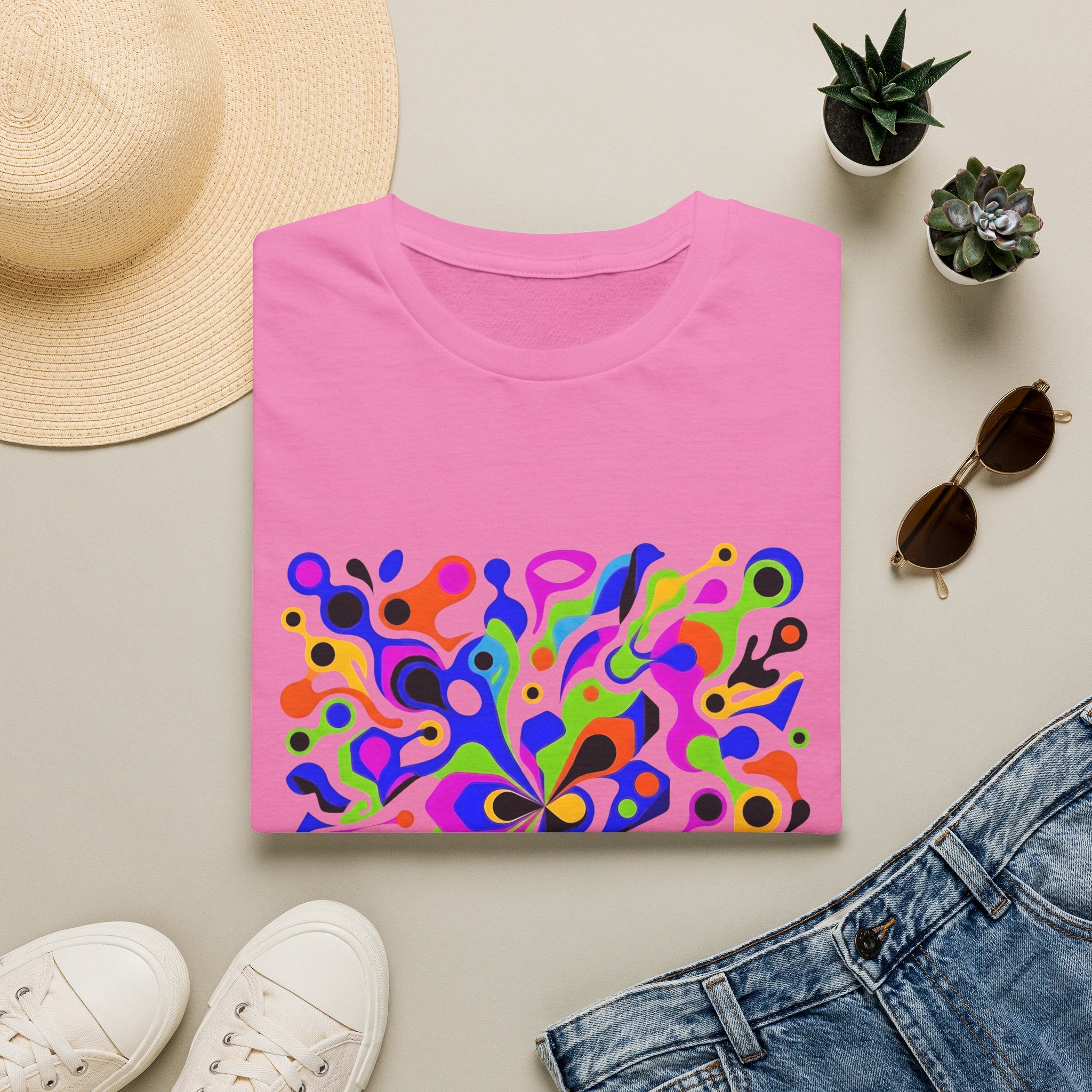 Unisex T-Shirt - Vibrant Organic Abstract | Psychedelic Flow