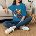 Abstract T-Shirt - Whimsical Watercolor Mandala | Surreal Figures