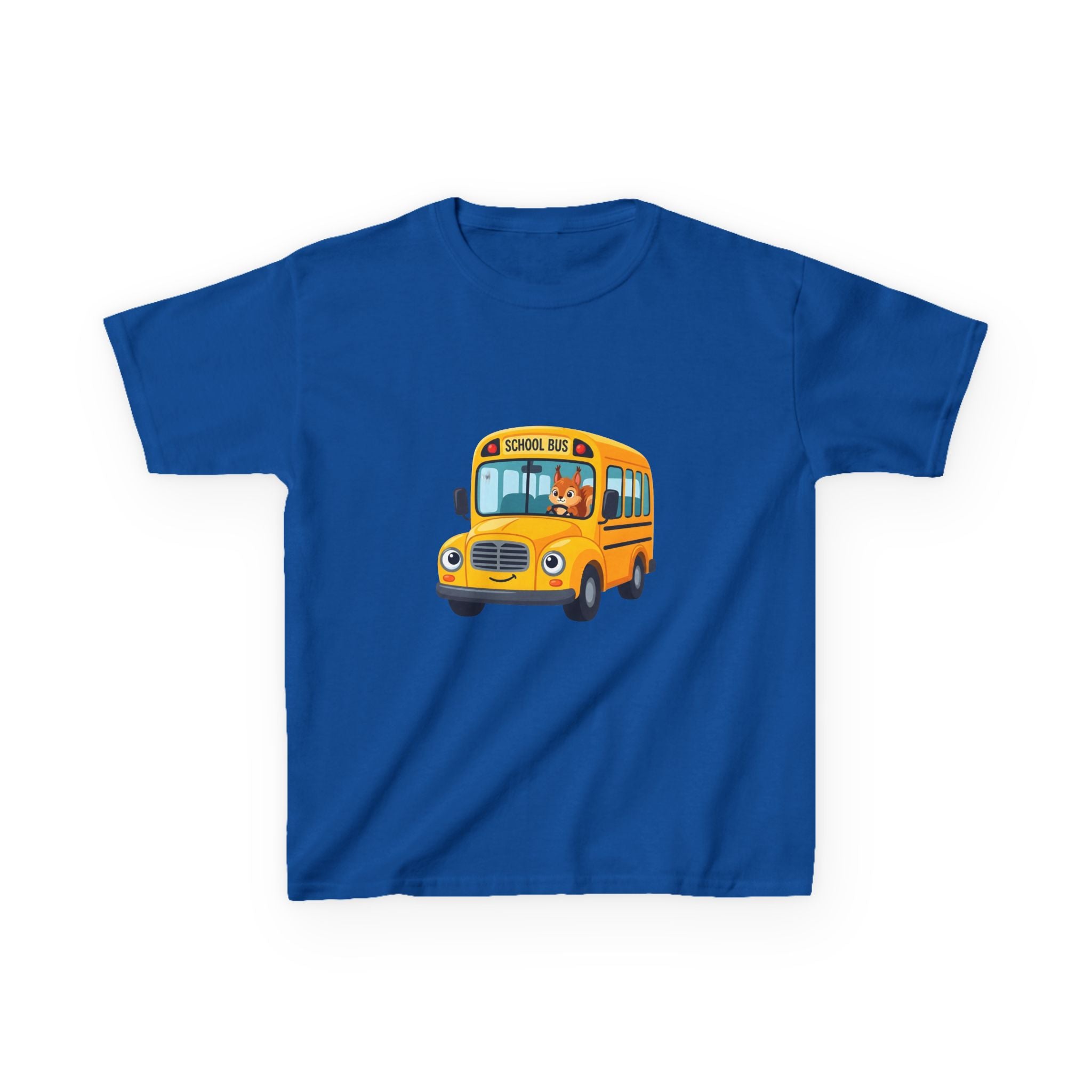 Kids School Bus T-Shirt - Cute Squirrel Driving Cartoon Tee | Back to
