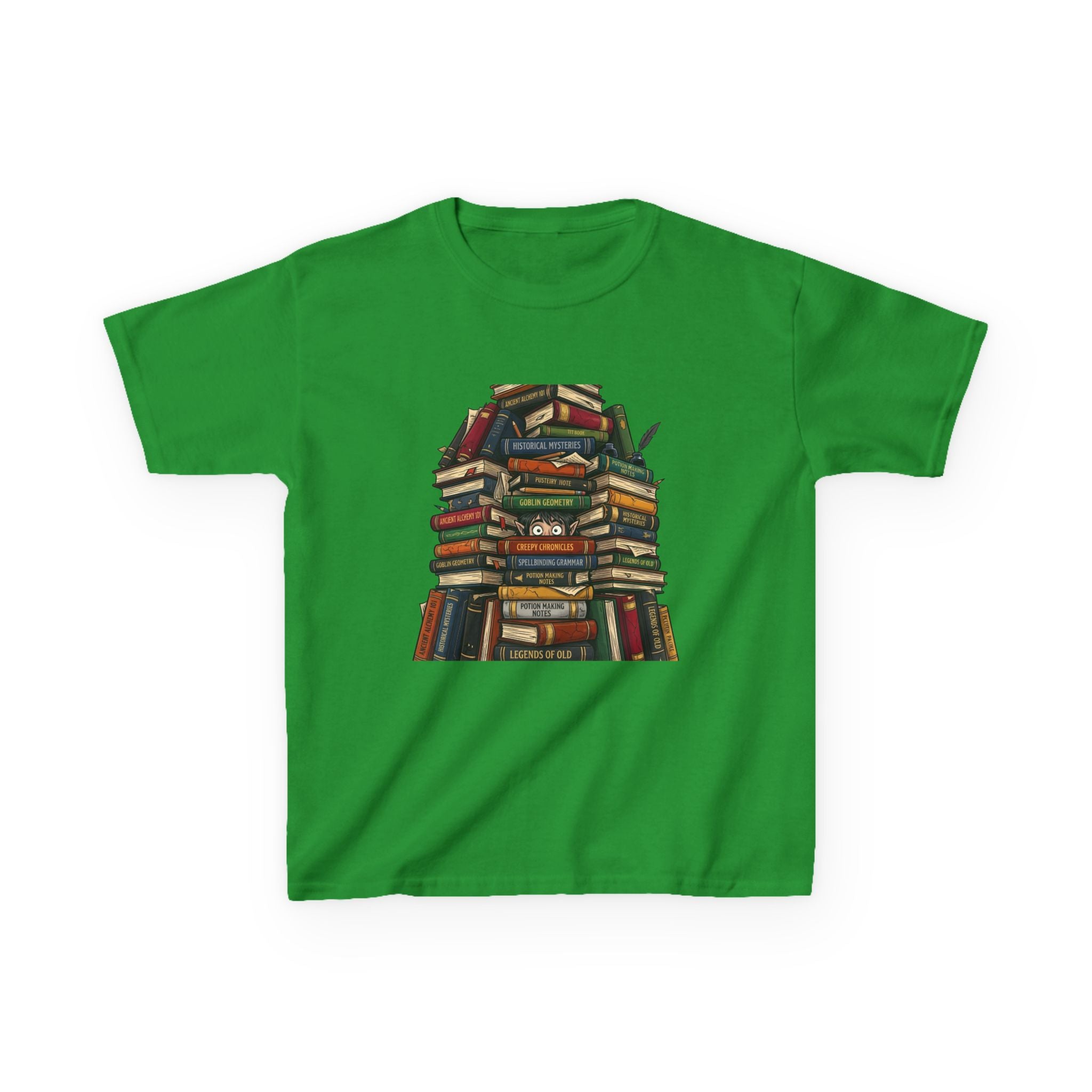 Kids Magic Studies Tee - Whimsical Fantasy Books & Goblin Geometry