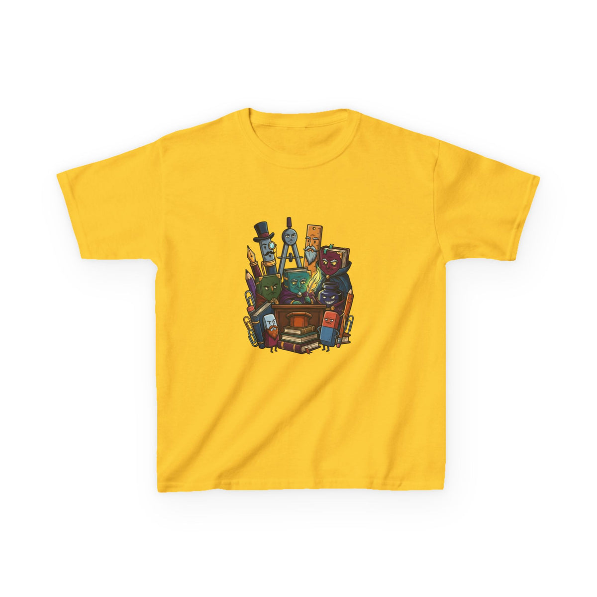 Kids Tee - Whimsical School Supplies Characters | Back to School
