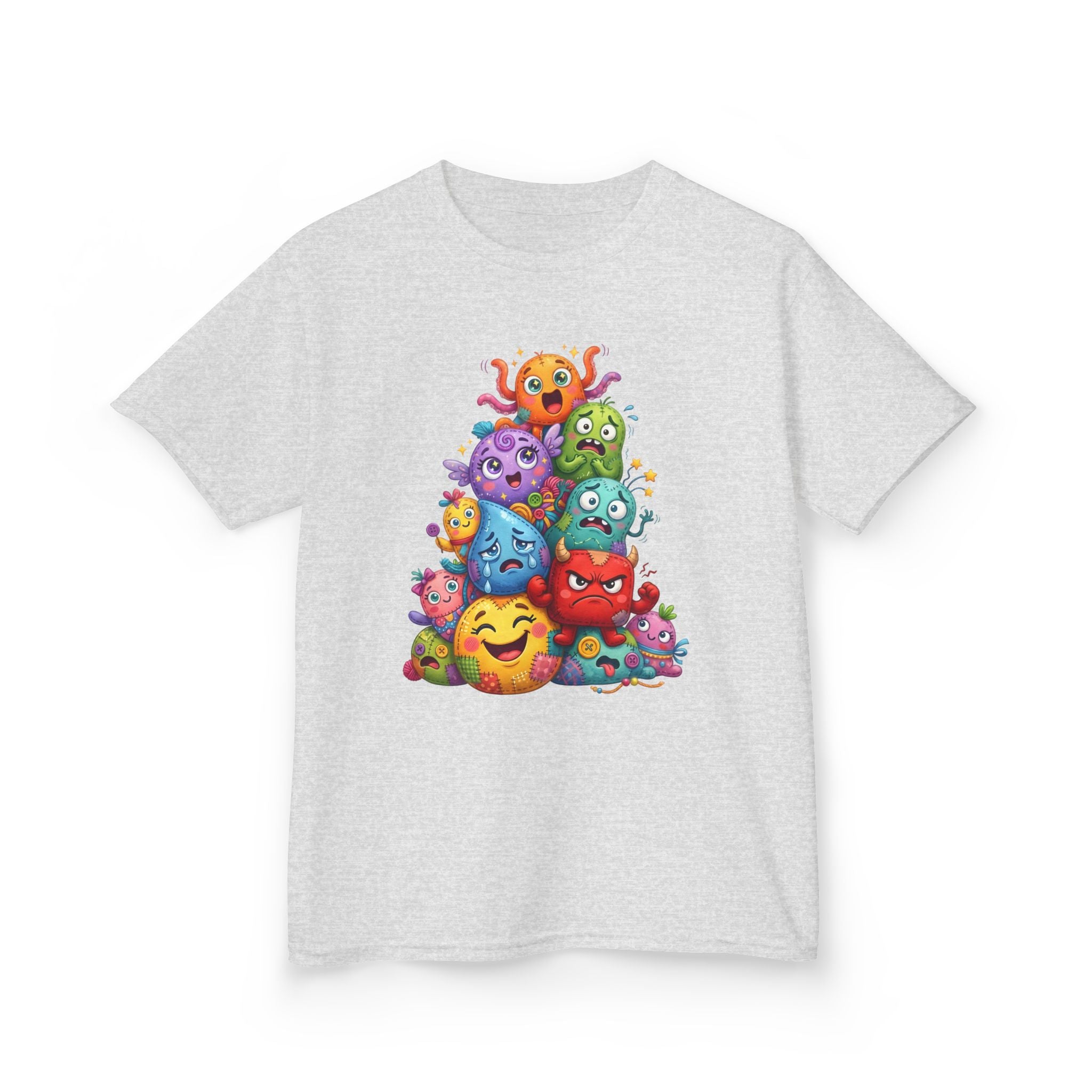 Kids T-Shirt - Cute Monster Pile | Whimsical Cartoon Design