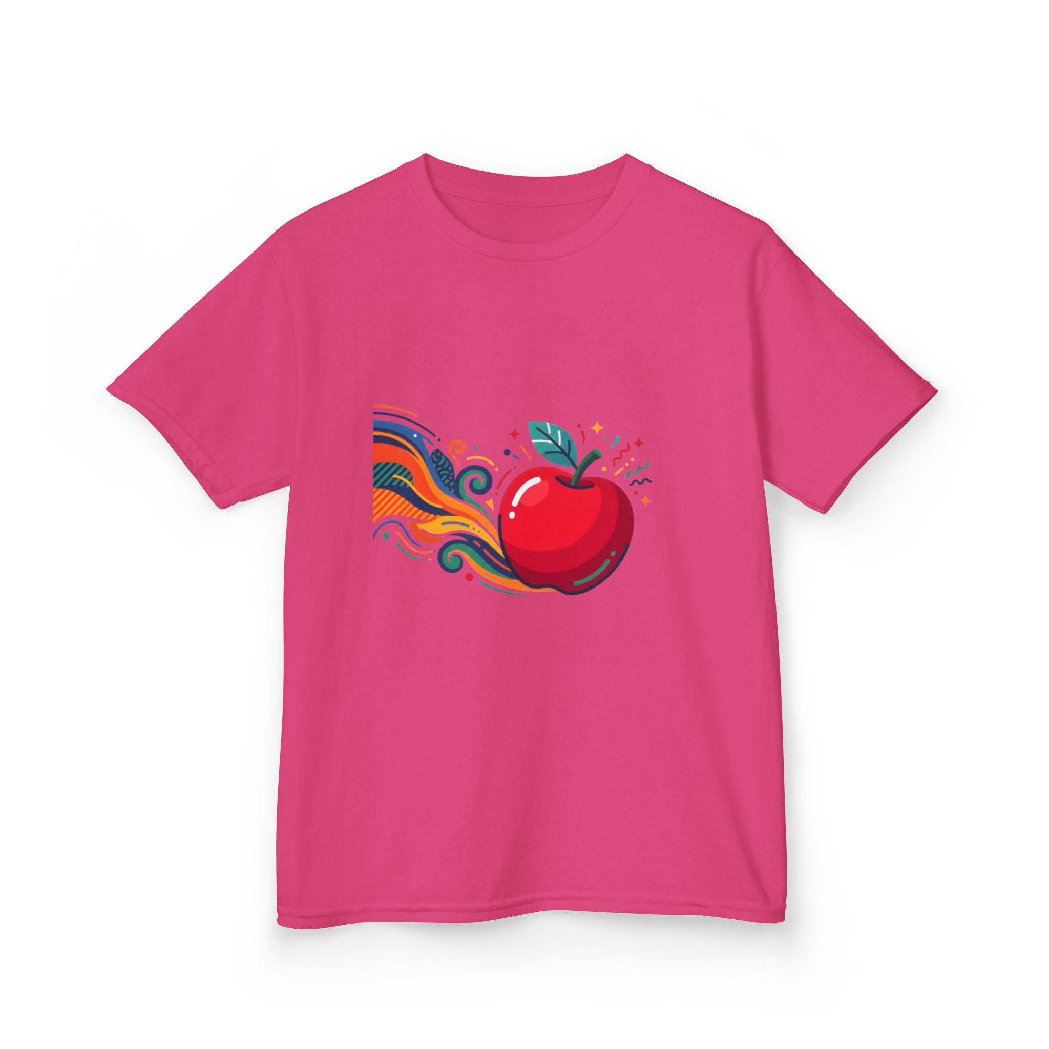 Kids Abstract Fruit Tee - Vibrant Apple Art | Creative Design