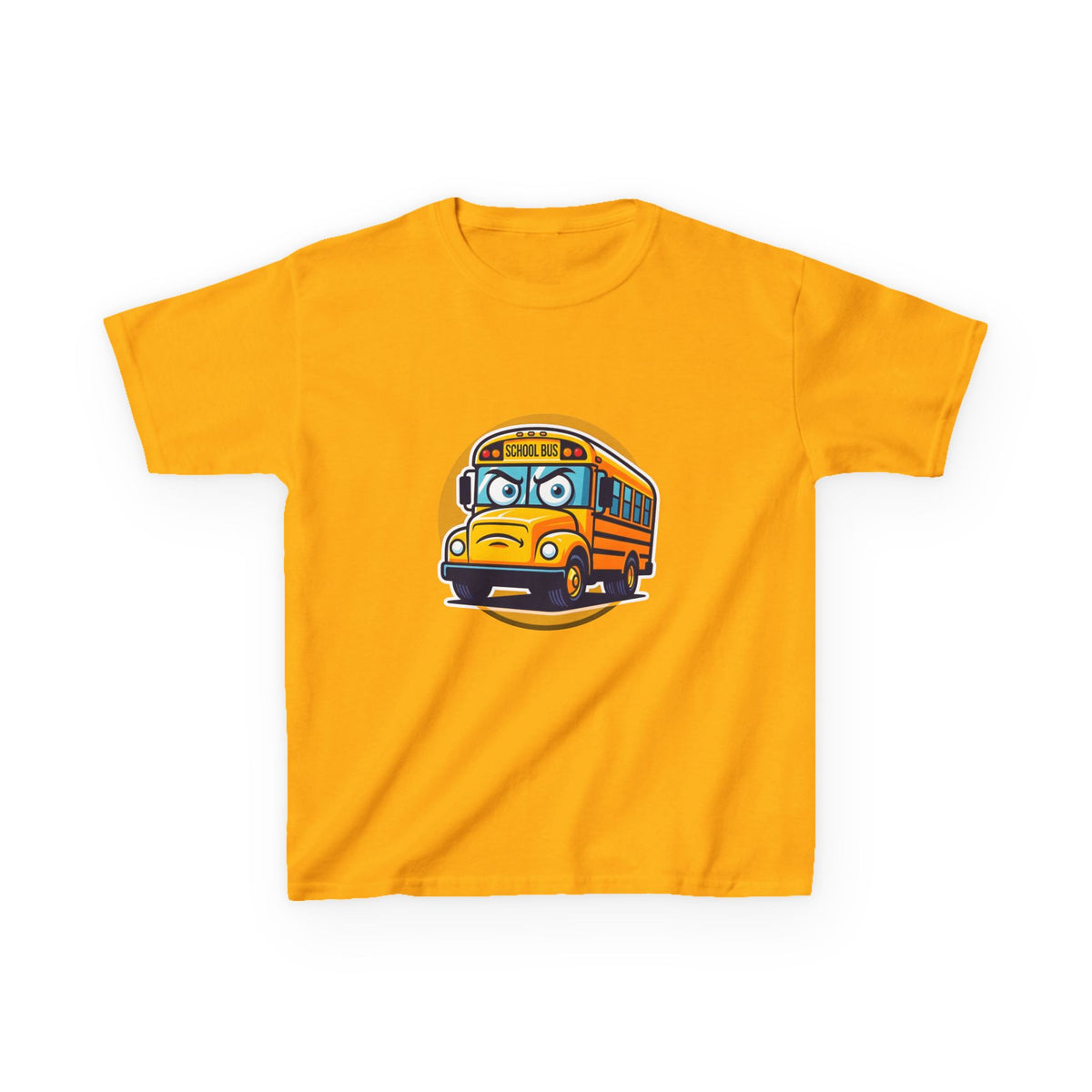 Kids T-Shirt - Angry SCHOOL BUS Cartoon Tee | Funny Character