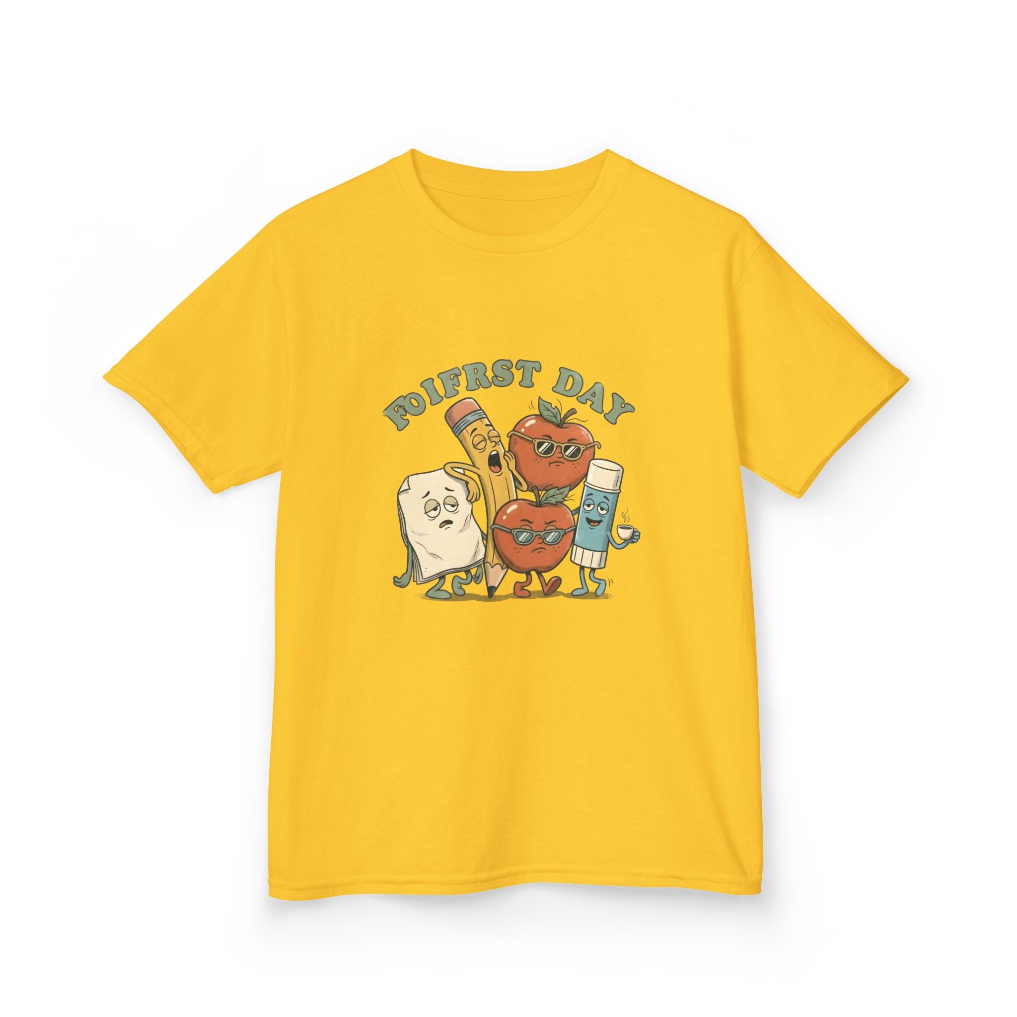 Kids Tee - Funny "FIRST DAY" Tired School Supplies Back to School 2026