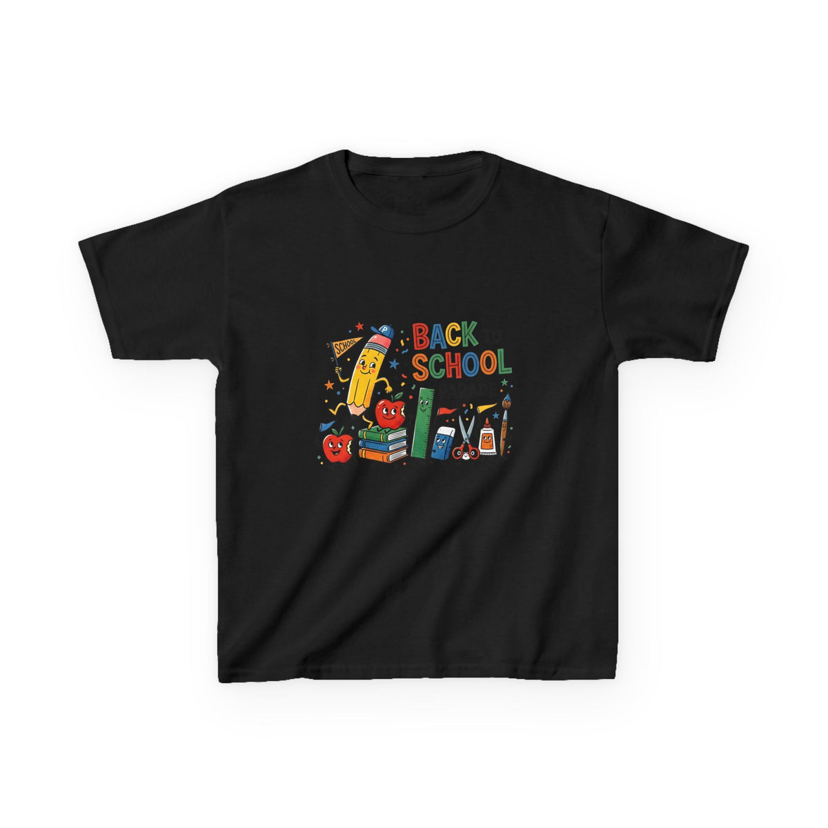 Kids Back to School Tee - Playful SCHOOL Supplies | First Day