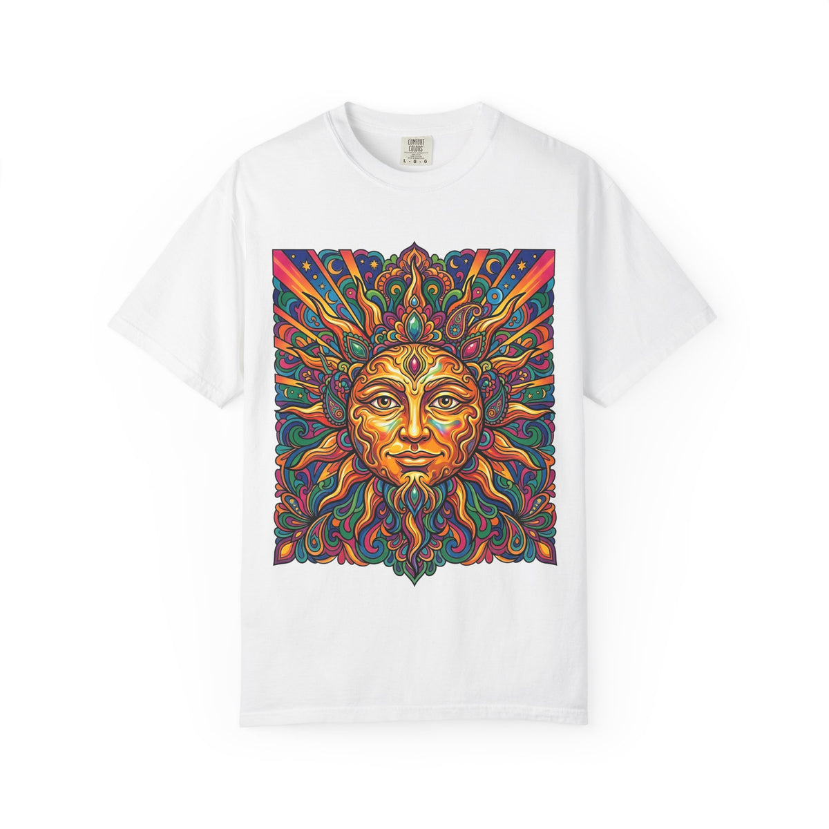 Unisex T-shirt - Psychedelic Sun Boho | Comfort Colors Garment-Dyed
