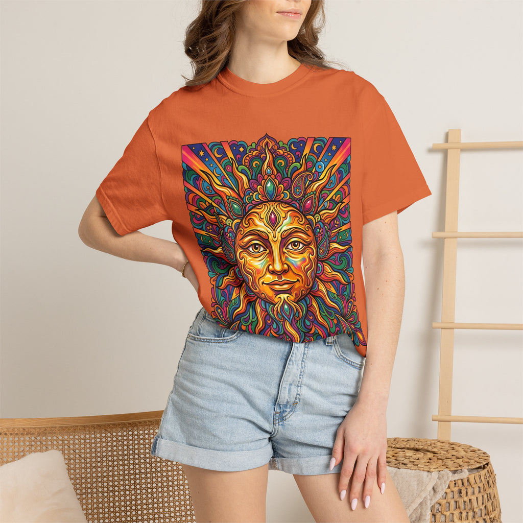 Unisex T-shirt - Psychedelic Sun Boho | Comfort Colors Garment-Dyed