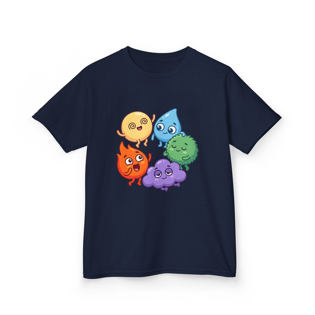 Kids Heavy Cotton Tee - Cute Whimsical Elemental Characters