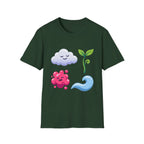 Cute Nature T-Shirt - Whimsical Cloud Sprout Wave Design | Unisex