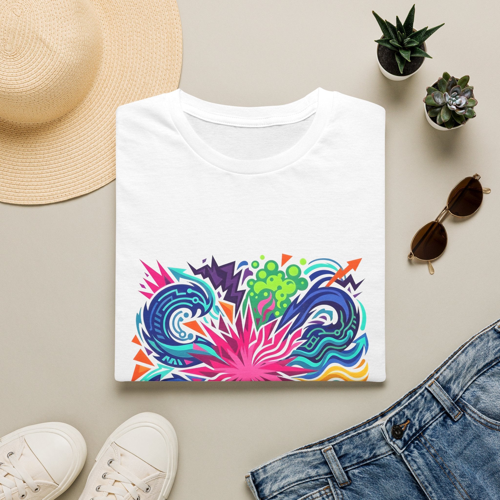 Abstract T-Shirt - Vibrant Graffiti Explosion | Unisex