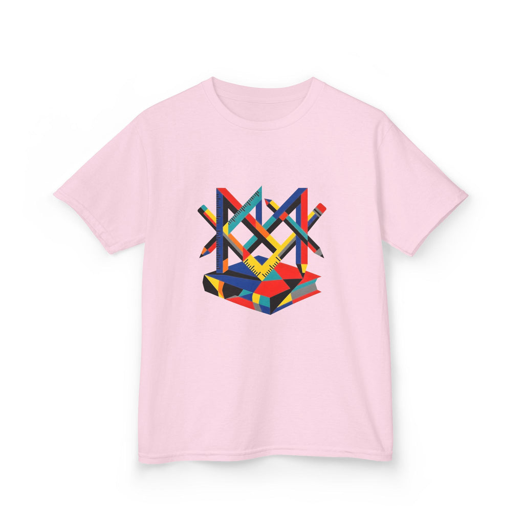 Kids Tee - Bauhaus Geometric Design Tools Graphic | Primary Colors
