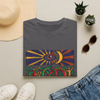 Unisex T-Shirt - Cosmic Folk Art Eye & Snake | Spiritual Nature