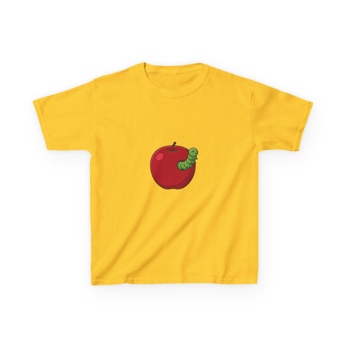 Kids T-Shirt - Cute Hungry Bookworm Caterpillar Apple Tee
