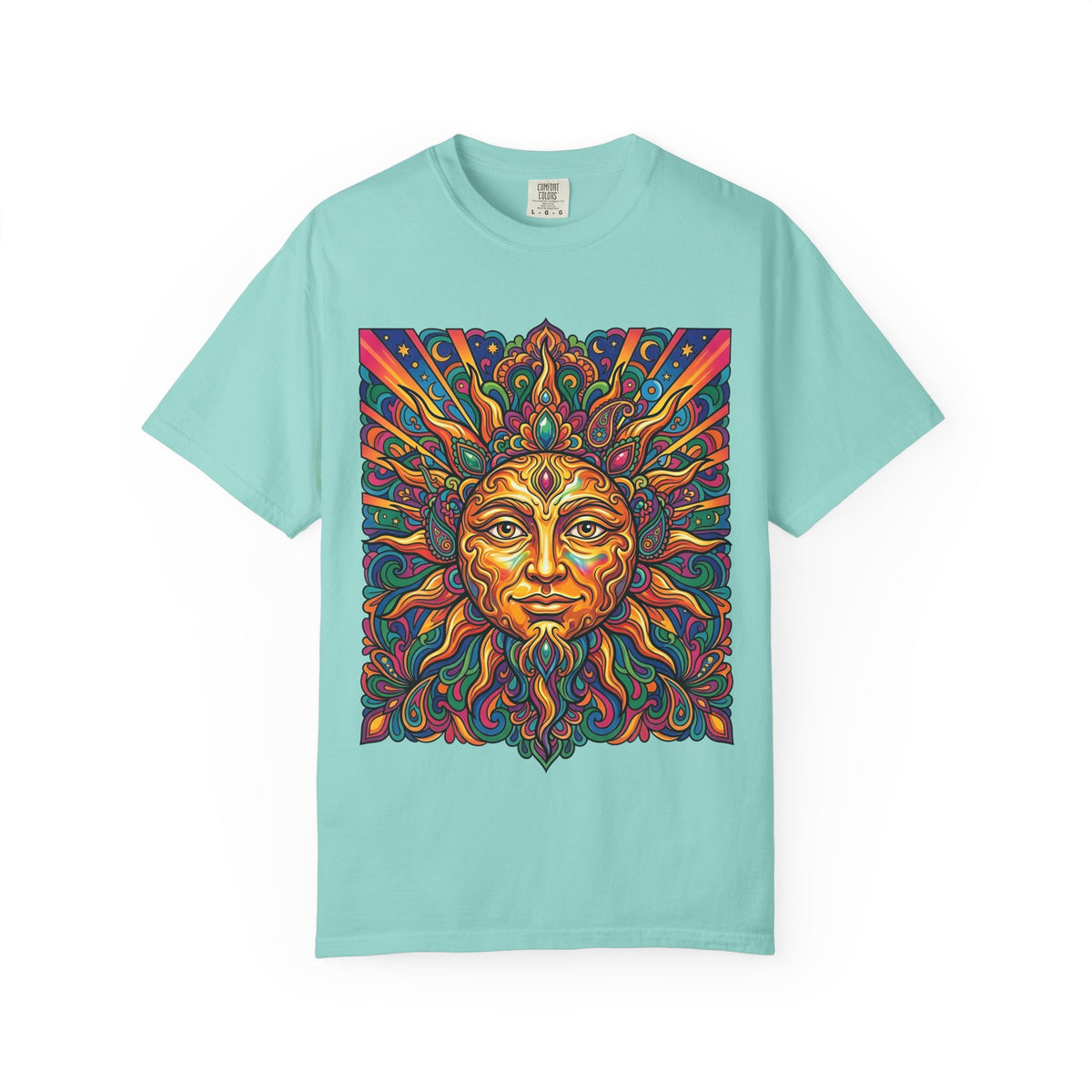 Unisex T-shirt - Psychedelic Sun Boho | Comfort Colors Garment-Dyed