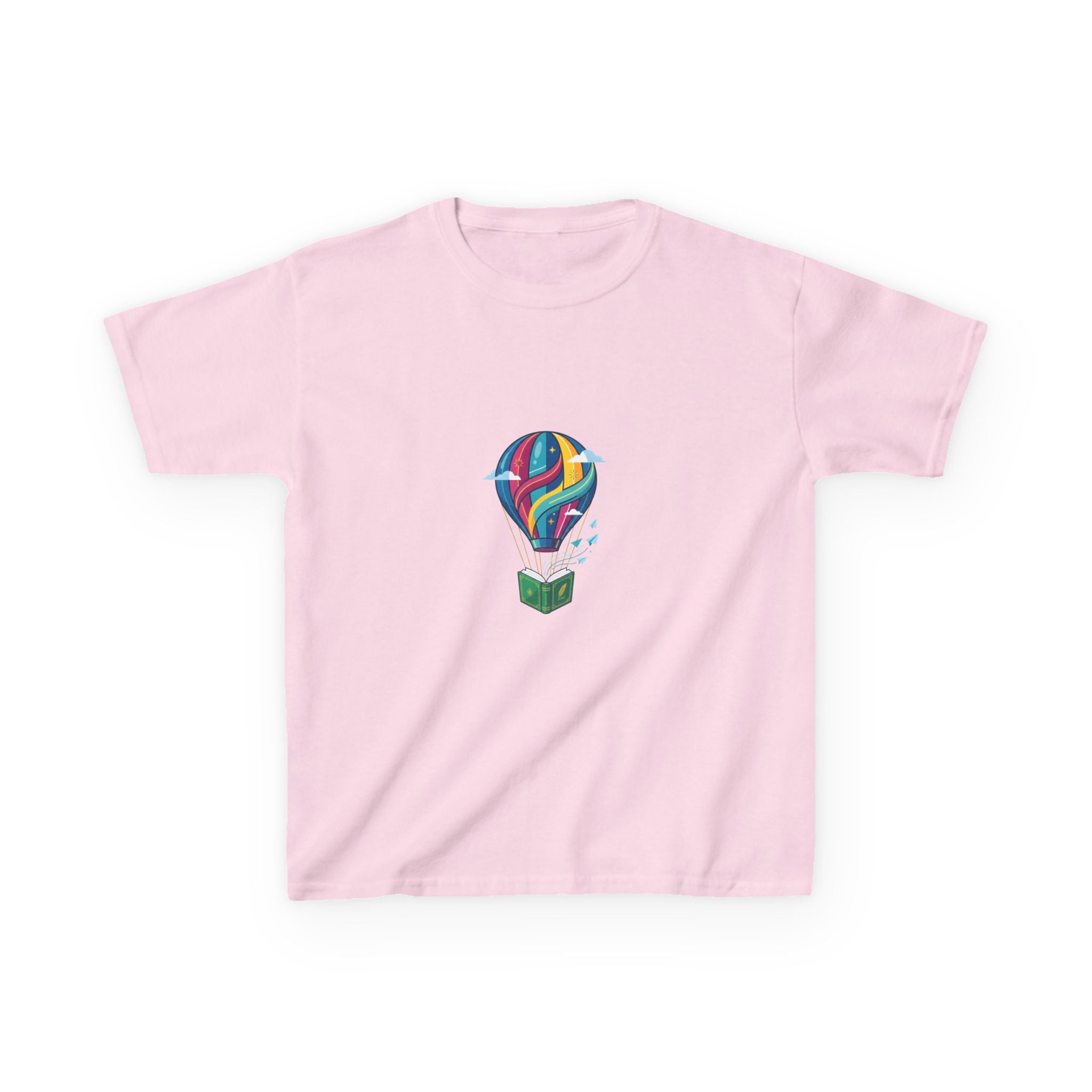 Kids T-Shirt - Bookworm Hot Air Balloon Reading Adventure Tee